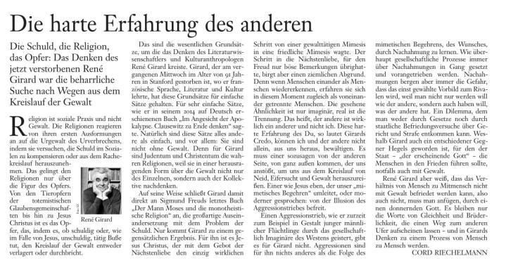 Cord Riechelmann René Girard