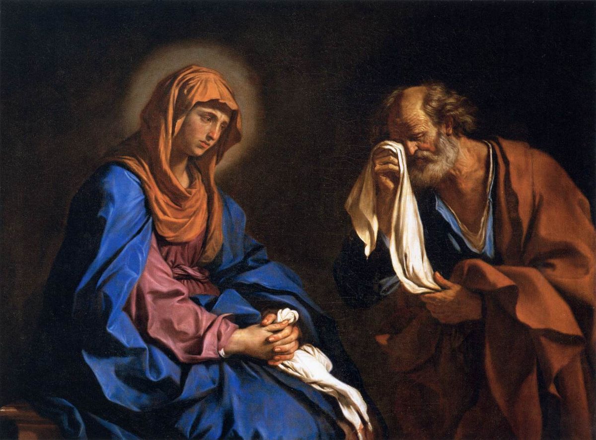 Guercino_-_St_Peter_Weeping_before_the_Virgin