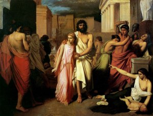 Oedipe et Antigone (Charles François Jalabert – 1842)