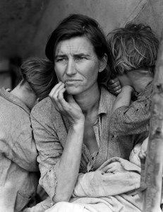 Migrant Mother (by Dorothea Lange 1936)