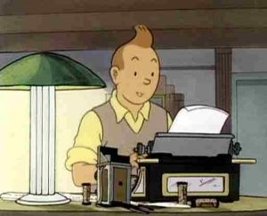 tintin-writing