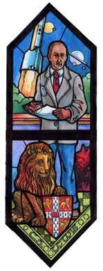 C.S. Lewis Stained Glass Window St George Episcopal Church Dayton Ohio