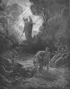 Adam and Eve driven out of Eden by Gustave Dore (1866)
