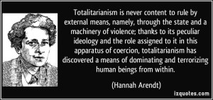 Hannah Arendt on Totalitarianism
