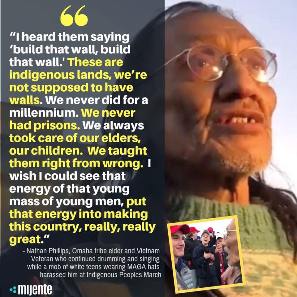 nathan phillips and the maga hat wearing teens