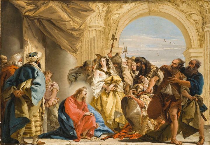 Cristo e la donna presa in adulterio (Giovanni Domenico Tiepolo, ca. 1750-1753)